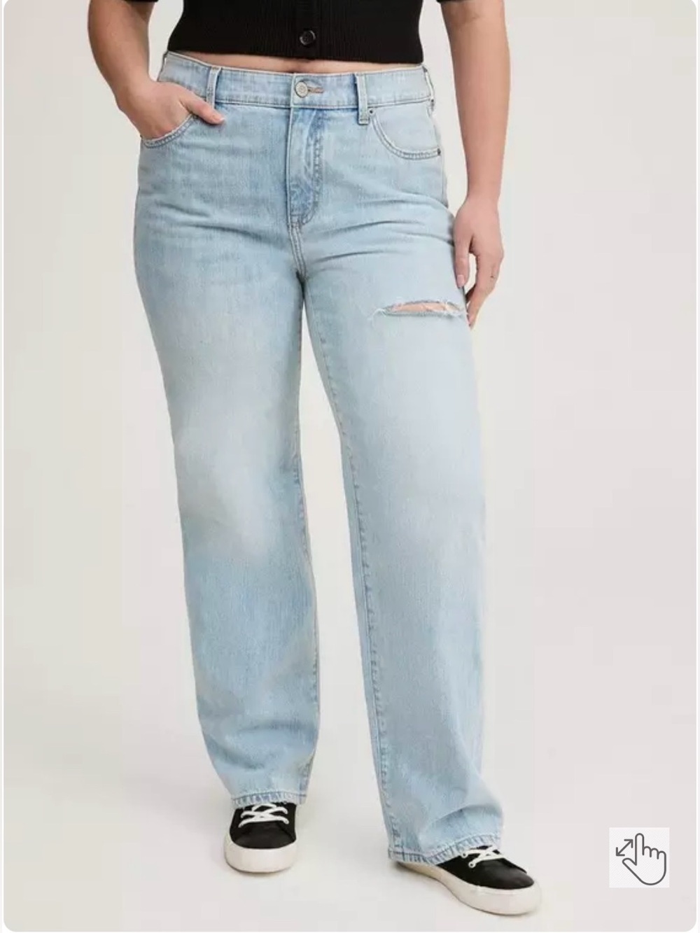 Torrid Perfect Mid-Rise Perfect Wide-Leg Vintage Stretch Jean